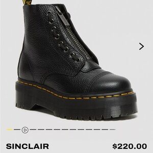 Dr. Martens Black Leather Combat Boots